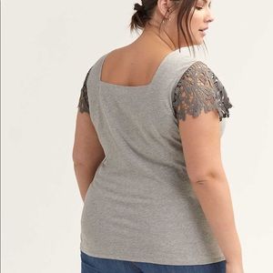 d/C Jeans crochet sleeve top